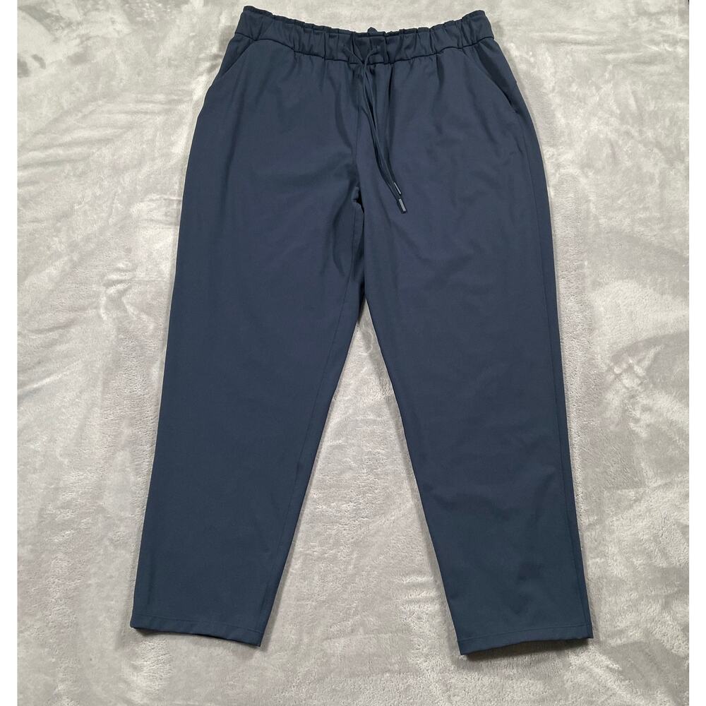 Lululemon Pant 14 Blue Stretch High Rise Drawstring Pull On Athleisure Comfort - Picture 2 of 11